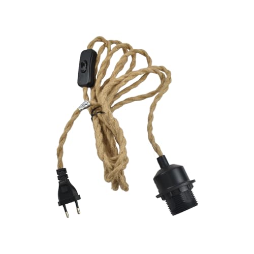 B·LED BARCELONA LED - E27-Fassung mit geflochtenem Jutekabel, Schalter und Stecker von B·LED BARCELONA LED