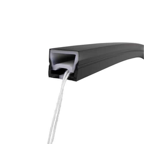 B·LED BARCELONA LED Flexible Silikonhülle, Schwarz, LED-Streifen in Neon, 16 x 16 mm, 5 m, Vertikale Krümmung von B·LED BARCELONA LED