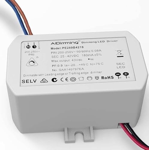 B·LED BARCELONA LED - Regelbarer Treiber TRIAC Konstantstrom 25-42 V 8 W 180 mA von B·LED BARCELONA LED
