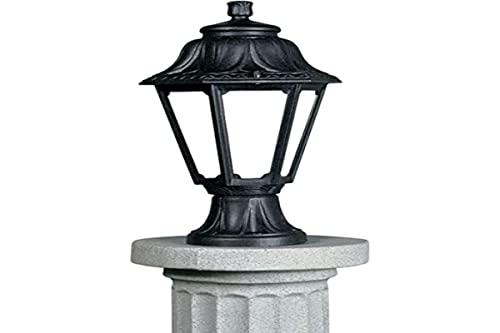 BarcelonaLED Fumagalli IP55 Außenstehlaterne für Garten, Terrasse, Terrasse, Terrasse, Straßenlaterne im klassischen Stil in Schwarz mit opalem Diffusor E27 von B·LED BARCELONA LED