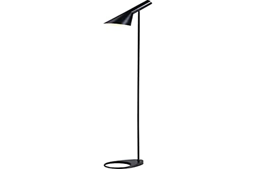 BarcelonaLED Stehleuchte, modernes Design, nordisches Metall, Schwarz mit E27 Fassung mit verstellbarem Kopf, Fußschalter für Boden Wohnzimmer Schlafzimmer Studio von B·LED BARCELONA LED