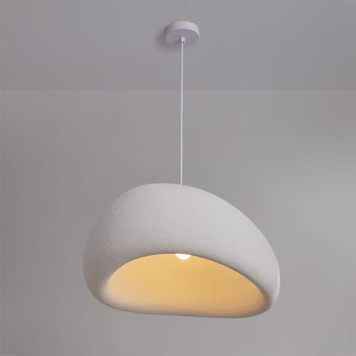 Wabi Sabi Pendelleuchte, weiß, Design mit strukturierter Oberfläche, E27-Fassung, Ø50 cm, japanischer Stil, natürlicher japanischer Minimalismus, Wabi Sabi Deckenbeleuchtung für Wohnzimmer Wabi Sabi Pendelleuchte, weiß, Design mit strukturierter Oberfläche, E27-Fassung, Ø50 cm, japanischer Stil, natürlicher japanischer Minimalismus, Wabi Sabi Deckenbeleuchtung für Wohnzimmer von B·LED BARCELONA LED