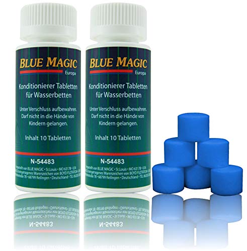 B.M. Blue Magic Konditionierer Conditioner Tabletten Tabs Wasserbett Schlauchsystem Wasser-Kissen 20 Stück = 40g von B.M.