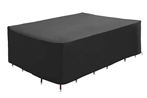 B.PRIME 250x200x80cm Schutzhülle für Garten-Tische und Möbel-Gruppen - Wasserdicht atmungsaktiv und UV-stabilisiert - Premium Abdeckhaube Abdeckung Abdeckplane aus 210D Polyester Oxford Gewebe von B.PRIME