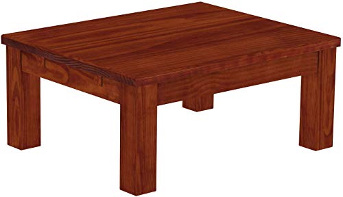 B.R.A.S.I.L.-Möbel Brasilmöbel Couchtisch Rio Classico 90x73 cm Mahagoni Wohnzimmertisch Holz Tisch Pinie Massivholz Stubentisch Beistelltisch Echtholz Größe und Farbe wählbar von B.R.A.S.I.L.-Möbel