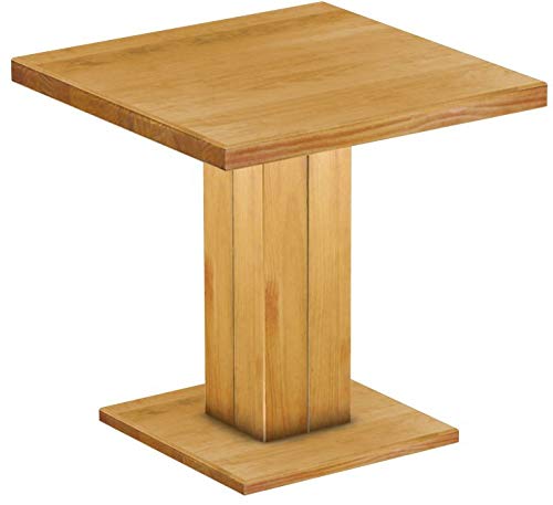 B.R.A.S.I.L.-Möbel Brasilmöbel Säulentisch Rio UNO 80x80 cm Honig Tisch Esstisch Pinie Massivholz Esszimmertisch Holz Küchentisch Echtholz Größe und Farbe wählbar von B.R.A.S.I.L.-Möbel