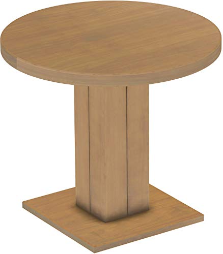 B.R.A.S.I.L.-Möbel Brasilmöbel Säulentisch Rio UNO Rund 90 cm Eiche Natur Tisch Esstisch Pinie Massivholz Esszimmertisch Holz Küchentisch Echtholz Größe und Farbe wählbar von B.R.A.S.I.L.-Möbel