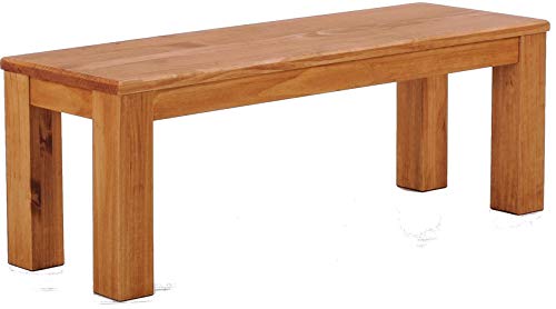 B.R.A.S.I.L.-Möbel Brasilmöbel Sitzbank 120 cm Rio Classico Honig Massivholz aus Pinie, Verschiedene Größen & Farben, ideal für Esszimmer & Küche von B.R.A.S.I.L.-Möbel
