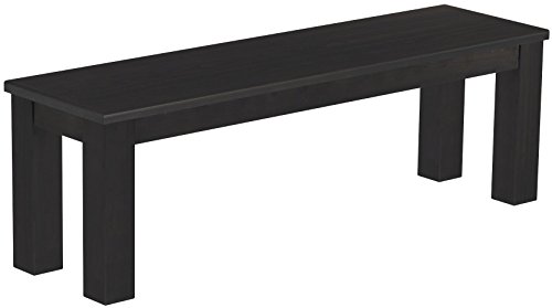 B.R.A.S.I.L.-Möbel Brasilmöbel Sitzbank 140 cm Rio Classico Ebenholz Massivholz aus Pinie, Verschiedene Größen & Farben, ideal für Esszimmer & Küche von B.R.A.S.I.L.-Möbel