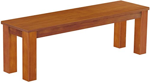 B.R.A.S.I.L.-Möbel Brasilmöbel Sitzbank 140 cm Rio Classico Kirschbaum Massivholz aus Pinie, Verschiedene Größen & Farben, ideal für Esszimmer & Küche von B.R.A.S.I.L.-Möbel