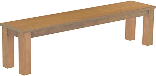 B.R.A.S.I.L.-Möbel Brasilmöbel Sitzbank 180 cm Rio Classico Eiche Natur Massivholz aus Pinie, Verschiedene Größen & Farben, ideal für Esszimmer & Küche von B.R.A.S.I.L.-Möbel