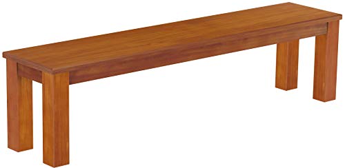 B.R.A.S.I.L.-Möbel Brasilmöbel Sitzbank 180 cm Rio Classico Kirschbaum Massivholz aus Pinie, Verschiedene Größen & Farben, ideal für Esszimmer & Küche von B.R.A.S.I.L.-Möbel
