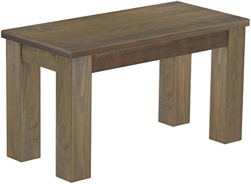 B.R.A.S.I.L.-Möbel Brasilmöbel Sitzbank 80 cm Rio Classico Graphitgrau Massivholz aus Pinie, Verschiedene Größen & Farben, ideal für Esszimmer & Küche von B.R.A.S.I.L.-Möbel