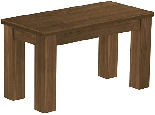 B.R.A.S.I.L.-Möbel Brasilmöbel Sitzbank 80 cm Rio Classico Nussbaum Massivholz aus Pinie, Verschiedene Größen & Farben, ideal für Esszimmer & Küche von B.R.A.S.I.L.-Möbel