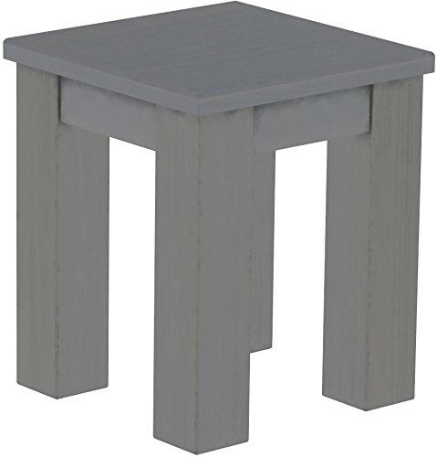 Brasilmöbel Sitzbank Hocker Rio Classico Seidengrau Massivholz aus Pinie, Verschiedene Größen & Farben, ideal für Esszimmer & Küche von B.R.A.S.I.L.-Möbel