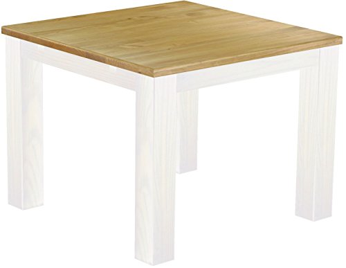 Esstisch Rio Classico 100x100 cm Brasil Weiß Holz Pinie Massivholz Esszimmertisch Echtholz ausziehbar vorgerichtet für Ansteckplatten Brasilmöbel von B.R.A.S.I.L.-Möbel