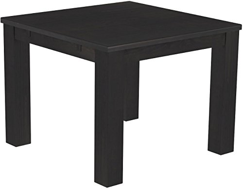 Esstisch Rio Classico 100x100 cm Ebenholz Holz Pinie Massivholz Esszimmertisch Echtholz ausziehbar vorgerichtet für Ansteckplatten Brasilmöbel von B.R.A.S.I.L.-Möbel