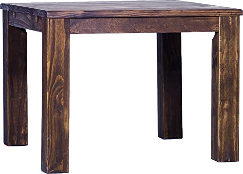 Esstisch Rio Classico 100x100 cm Eiche antik Holz Pinie Massivholz Esszimmertisch Echtholz ausziehbar vorgerichtet für Ansteckplatten Brasilmöbel von B.R.A.S.I.L.-Möbel