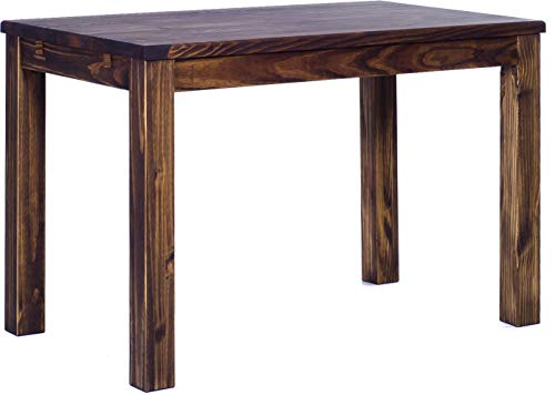 Esstisch Rio Classico 100x73 cm Eiche antik Holz Pinie Massivholz Esszimmertisch Echtholz ausziehbar vorgerichtet für Ansteckplatten Brasilmöbel von B.R.A.S.I.L.-Möbel