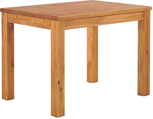 Esstisch Rio Classico 100x73 cm Honig Holz Pinie Massivholz Esszimmertisch Echtholz ausziehbar vorgerichtet für Ansteckplatten Brasilmöbel von B.R.A.S.I.L.-Möbel
