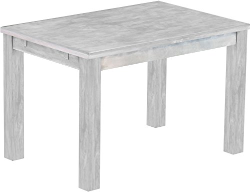 Esstisch Rio Classico 120x80 cm Beton Holz Pinie Massivholz Esszimmertisch Echtholz ausziehbar vorgerichtet für Ansteckplatten Brasilmöbel von B.R.A.S.I.L.-Möbel