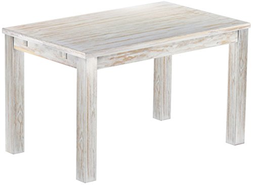 Esstisch Rio Classico 130x80 cm Shabby Brasil Holz Pinie Massivholz Esszimmertisch Echtholz ausziehbar vorgerichtet für Ansteckplatten Brasilmöbel von B.R.A.S.I.L.-Möbel