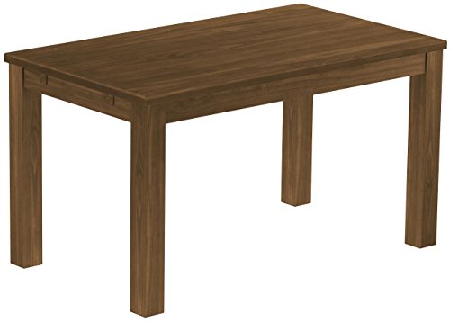 Esstisch Rio Classico 140x80 cm Nussbaum Holz Pinie Massivholz Esszimmertisch Echtholz ausziehbar vorgerichtet für Ansteckplatten Brasilmöbel von B.R.A.S.I.L.-Möbel