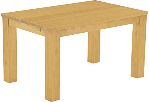 Esstisch Rio Classico 140x90 cm Eiche hell Holz Pinie Massivholz Esszimmertisch Echtholz ausziehbar vorgerichtet für Ansteckplatten Brasilmöbel von B.R.A.S.I.L.-Möbel