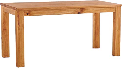 Esstisch Rio Classico 150x73 cm Honig Holz Pinie Massivholz Esszimmertisch Echtholz ausziehbar vorgerichtet für Ansteckplatten Brasilmöbel von B.R.A.S.I.L.-Möbel