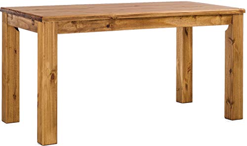 Esstisch Rio Classico 150x90 cm Brasil Holz Pinie Massivholz Esszimmertisch Echtholz ausziehbar vorgerichtet für Ansteckplatten Brasilmöbel von B.R.A.S.I.L.-Möbel