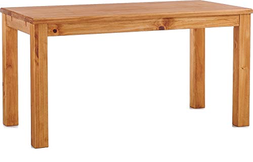 Esstisch Rio Classico 160x80 cm Honig Holz Pinie Massivholz Esszimmertisch Echtholz ausziehbar vorgerichtet für Ansteckplatten Brasilmöbel von B.R.A.S.I.L.-Möbel