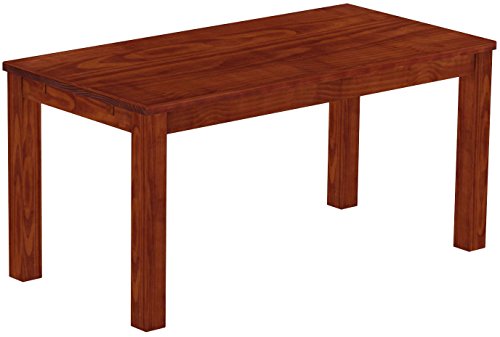 Esstisch Rio Classico 160x80 cm Mahagoni Holz Pinie Massivholz Esszimmertisch Echtholz ausziehbar vorgerichtet für Ansteckplatten Brasilmöbel von B.R.A.S.I.L.-Möbel