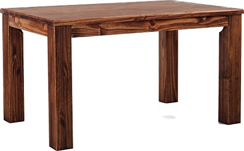 Esstisch Rio Classico 160x90 cm Nussbaum Holz Pinie Massivholz Esszimmertisch Echtholz ausziehbar vorgerichtet für Ansteckplatten Brasilmöbel von B.R.A.S.I.L.-Möbel