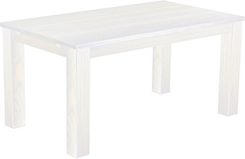 Esstisch Rio Classico 160x90 cm Pinie Weiß Holz Pinie Massivholz Esszimmertisch Echtholz ausziehbar vorgerichtet für Ansteckplatten Brasilmöbel von B.R.A.S.I.L.-Möbel