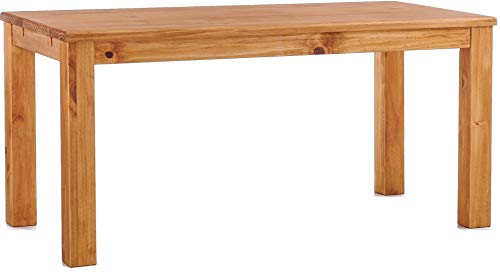 Esstisch Rio Classico 180x80 cm Honig Holz Pinie Massivholz Esszimmertisch Echtholz ausziehbar vorgerichtet für Ansteckplatten Brasilmöbel von B.R.A.S.I.L.-Möbel