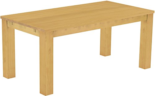 Esstisch Rio Classico 180x90 cm Eiche hell Holz Pinie Massivholz Esszimmertisch Echtholz ausziehbar vorgerichtet für Ansteckplatten Brasilmöbel von B.R.A.S.I.L.-Möbel