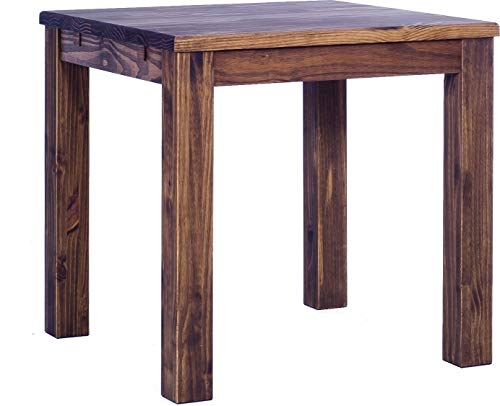 Esstisch Rio Classico 80x80 cm Eiche antik Holz Pinie Massivholz Esszimmertisch Echtholz ausziehbar vorgerichtet für Ansteckplatten Brasilmöbel von B.R.A.S.I.L.-Möbel