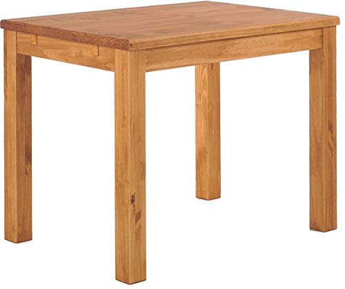 Esstisch Rio Classico 90x73 cm Honig Holz Pinie Massivholz Esszimmertisch Echtholz ausziehbar vorgerichtet für Ansteckplatten Brasilmöbel von B.R.A.S.I.L.-Möbel