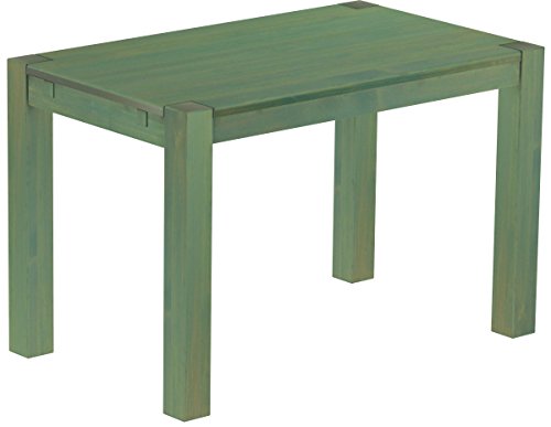 Esstisch Rio Kanto 120x73 cm Bambus mintgruen Pinie Massivholz Größe und Farbe wählbar Esszimmertisch Küchentisch Holztisch Echtholz vorgerichtet für Ansteckplatten Tisch ausziehbar Brasilmöbel von B.R.A.S.I.L.-Möbel