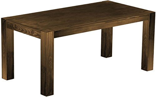 Esstisch Rio Kanto 180x90 cm Eiche antik Pinie Massivholz Größe und Farbe wählbar Esszimmertisch Küchentisch Holztisch Echtholz vorgerichtet für Ansteckplatten Tisch ausziehbar Brasilmöbel von B.R.A.S.I.L.-Möbel