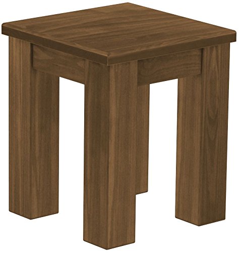 B.R.A.S.I.L.-Möbel Brasilmöbel Sitzbank Hocker Rio Classico Nussbaum Massivholz aus Pinie, Verschiedene Größen & Farben, ideal für Esszimmer & Küche von B.R.A.S.I.L.-Möbel