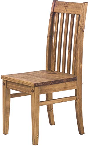Holzstuhl Classico Brasil - Esszimmerstuhl Klassik Pinie Massivholz Echtholz - Variante & Farbe wählbar - Stuhl Holz Wohnzimmerstuhl Lehnenstuhl Lehne Küchenstuhl Landhaus Brasilmöbel von B.R.A.S.I.L.-Möbel