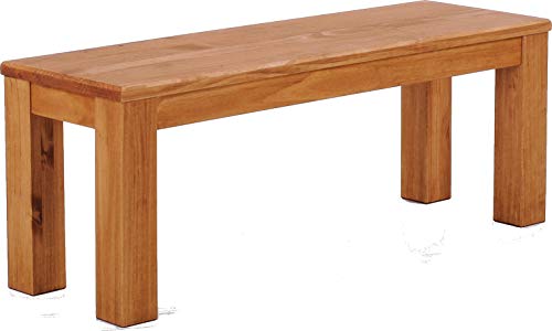 B.R.A.S.I.L.-Möbel Brasilmöbel Sitzbank 100 cm Rio Classico Honig Massivholz aus Pinie, Verschiedene Größen & Farben, ideal für Esszimmer & Küche von B.R.A.S.I.L.-Möbel