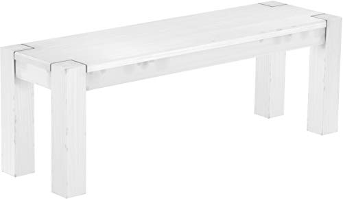 Sitzbank 130 cm Rio Kanto Schneeweiss Pinie Massivholz Esszimmerbank Küchenbank Holzbank - Größe und Farbe wählbar Brasilmöbel Sitzbank 130 cm Rio Kanto Schneeweiss Pinie Massivholz Esszimmerbank Küchenbank Holzbank - Größe und Farbe wählbar Brasilmöbel von B.R.A.S.I.L.-Möbel