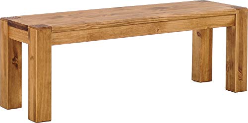 Sitzbank 140 cm Rio Kanto Brasil Pinie Massivholz Esszimmerbank Küchenbank Holzbank - Größe und Farbe wählbar Brasilmöbel von B.R.A.S.I.L.-Möbel