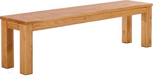 B.R.A.S.I.L.-Möbel Brasilmöbel Sitzbank 150 cm Rio Classico Honig Massivholz aus Pinie, Verschiedene Größen & Farben, ideal für Esszimmer & Küche von B.R.A.S.I.L.-Möbel
