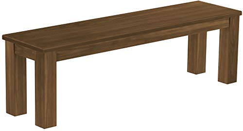 B.R.A.S.I.L.-Möbel Brasilmöbel Sitzbank 150 cm Rio Classico Nussbaum Massivholz aus Pinie, Verschiedene Größen & Farben, ideal für Esszimmer & Küche von B.R.A.S.I.L.-Möbel