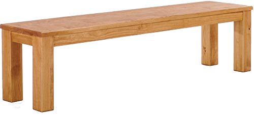 Sitzbank 180 cm Rio Classico Honig Pinie Massivholz Esszimmerbank Küchenbank Holzbank - Größe und Farbe wählbar Brasilmöbel von B.R.A.S.I.L.-Möbel