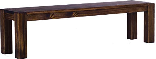 Sitzbank 180 cm Rio Kanto Eiche antik Pinie Massivholz Esszimmerbank Küchenbank Holzbank - Größe und Farbe wählbar Brasilmöbel von B.R.A.S.I.L.-Möbel