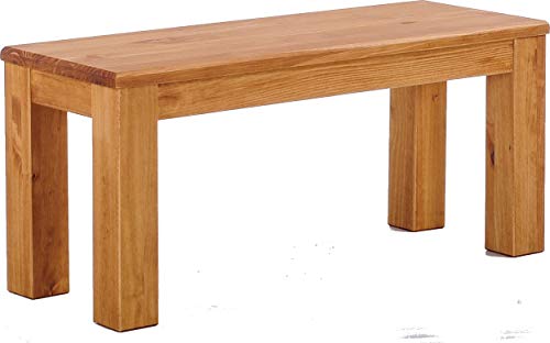 B.R.A.S.I.L.-Möbel Brasilmöbel Sitzbank 80 cm Rio Classico Honig Massivholz aus Pinie, Verschiedene Größen & Farben, ideal für Esszimmer & Küche von B.R.A.S.I.L.-Möbel